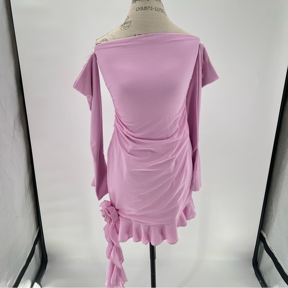 BABYBOO JULES MINI DRESS - lavender new with out tags thick contour material - Picture 2 of 5